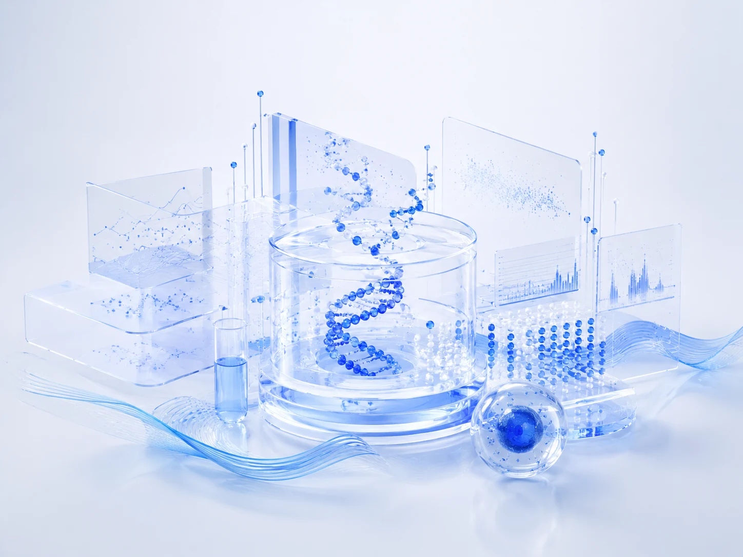 داده‌های ساختاریافتهٔ زیستی در کنار DNA و ابزارهای آزمایشگاهی